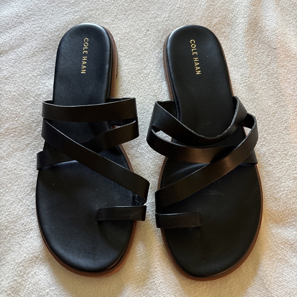 Cole Haan Black Strappy Sandals